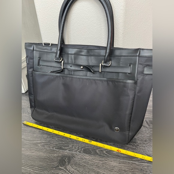 Swiss Gear Zoe Bag Black Laptop Tablet Large Travel Business Tote - Picture 9 of 16